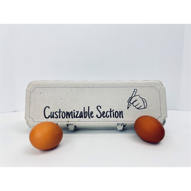 Custom Print on Non-Printed 12 Cell Egg Cartons