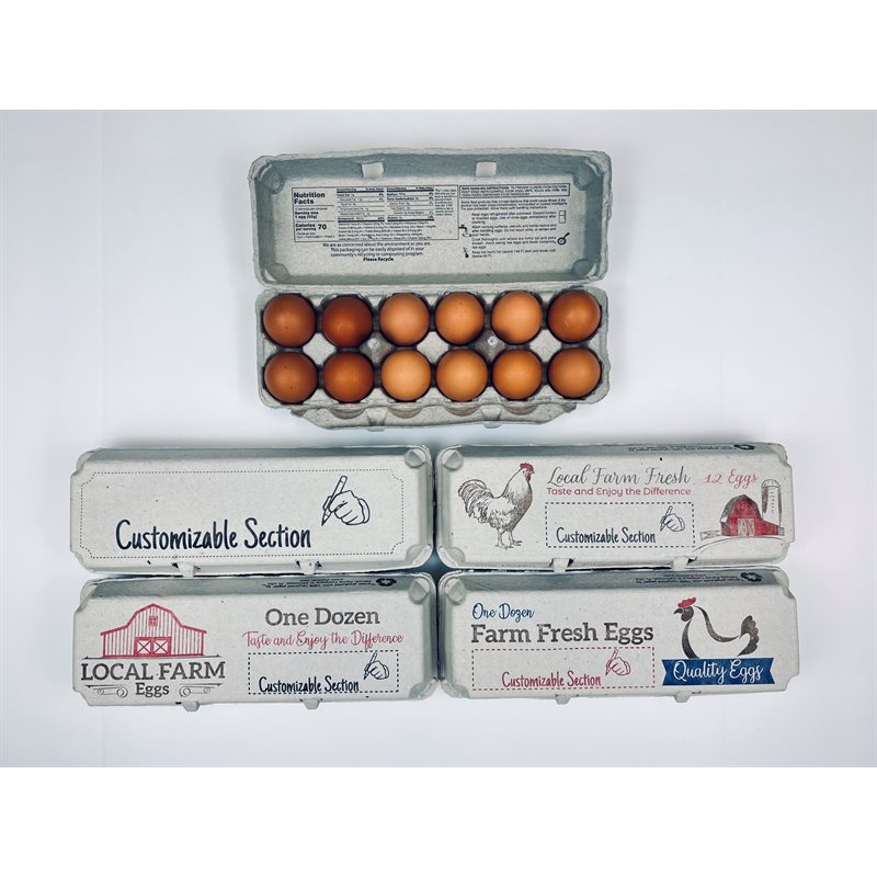 Custom Printed 12 Egg Packaging